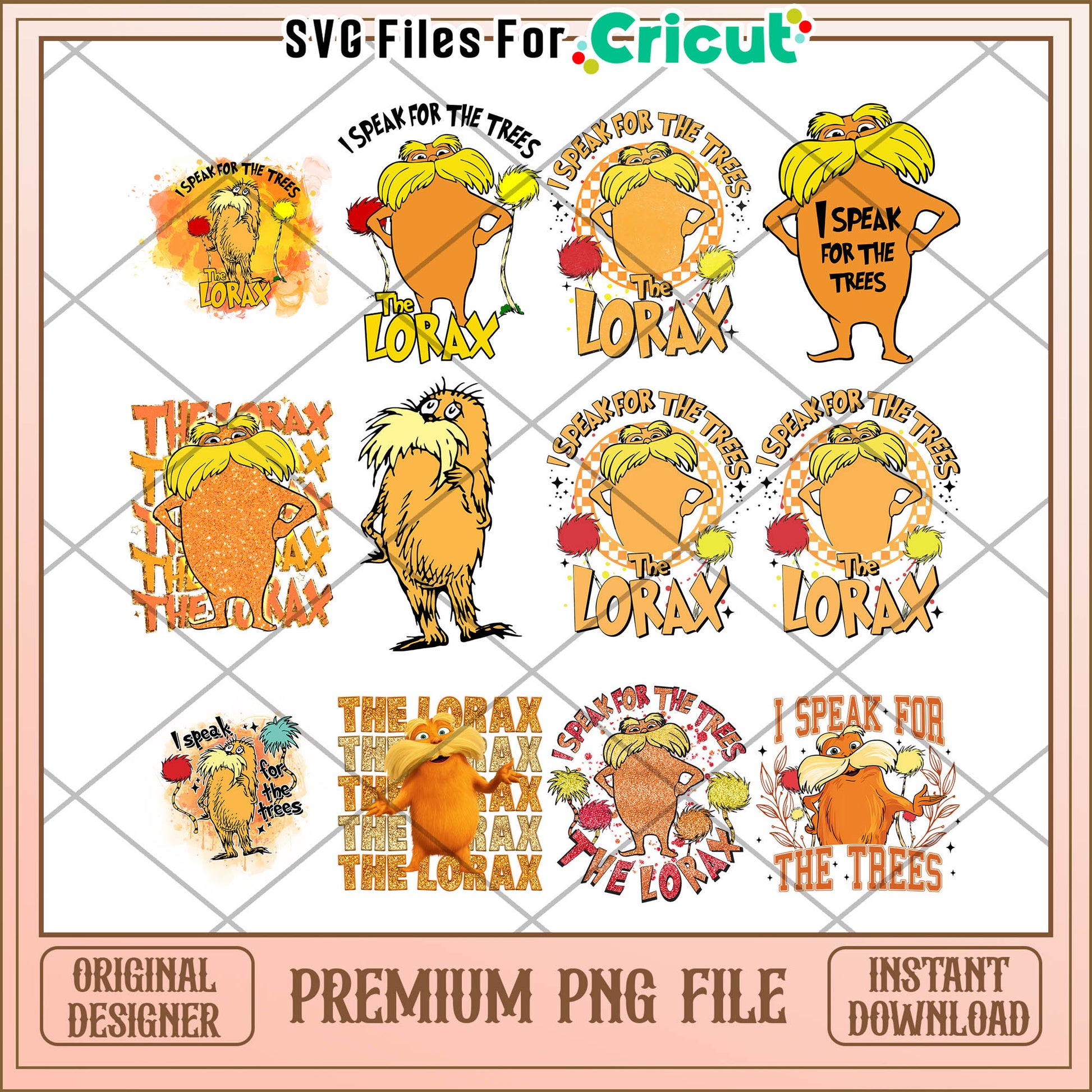 Lorax Quote Bundle Premium PNG for Creative Projects