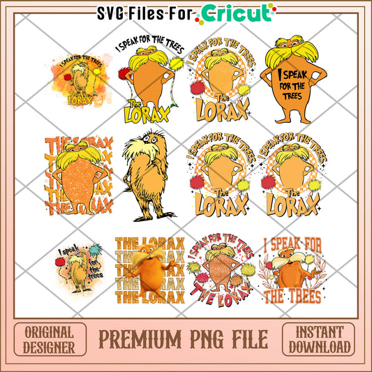 Lorax Quote Bundle Premium PNG for Creative Projects