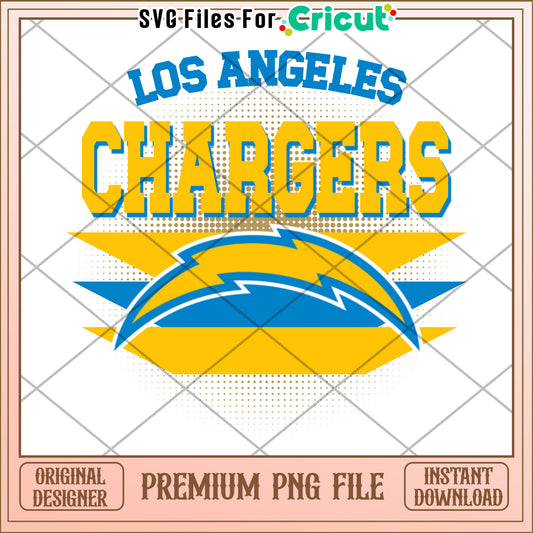 Los Angeles Chargers PNG design for Cricut, download premium file now