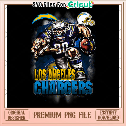 Los Angeles Chargers PNG file for Cricut, premium design download