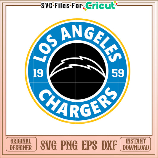 Los Angeles Chargers SVG Design for Fans 1959 Style