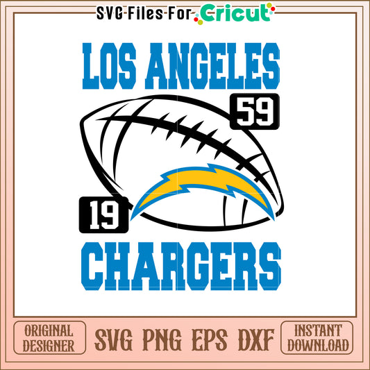 Los Angeles Chargers SVG Design for Fans and Crafts