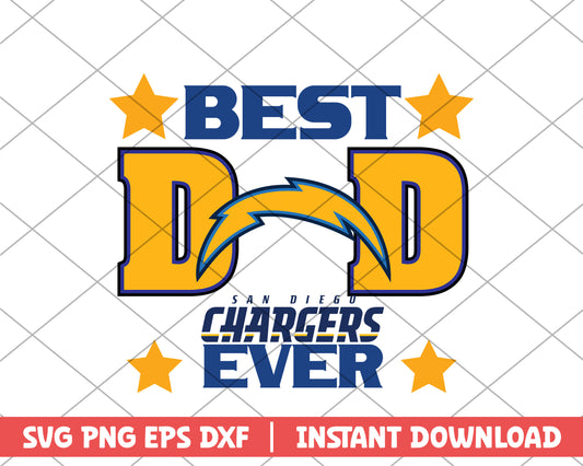 Los Angeles Chargers best dad ever svg, Los Angeles Chargers svg