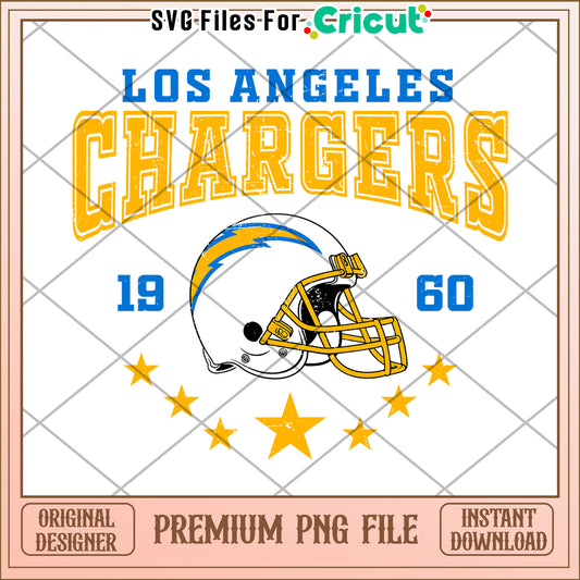 Los Angeles Chargers football design, perfect for Cricut projects