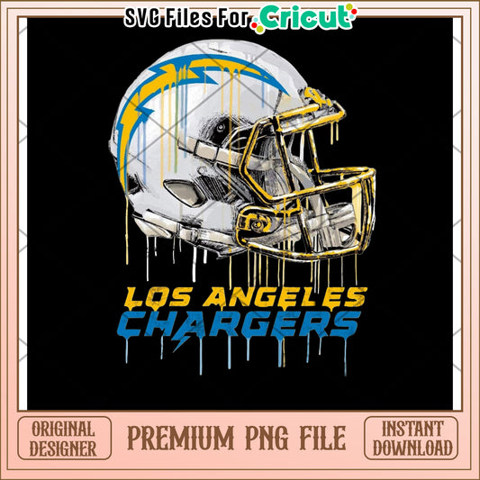 Los Angeles Chargers helmet design, premium PNG file download