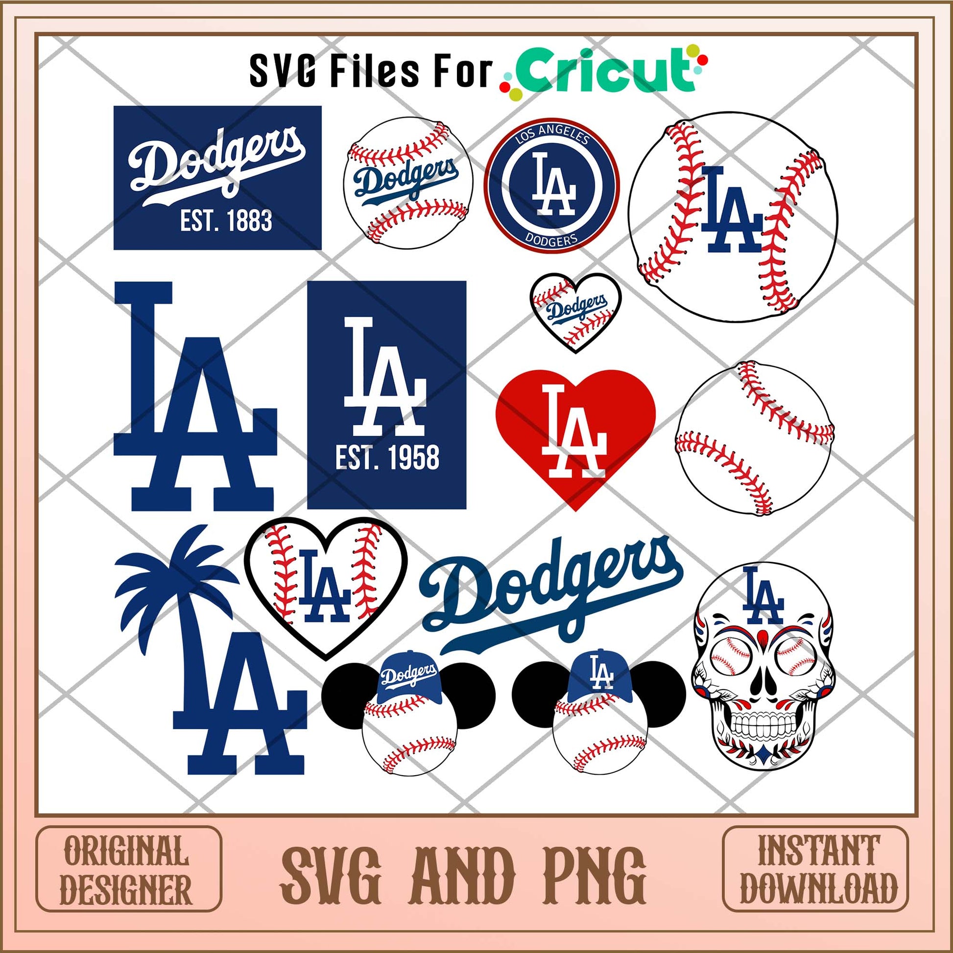 LA Dodgers svg, Los Angeles Dodgers svg bundle, MLB svg