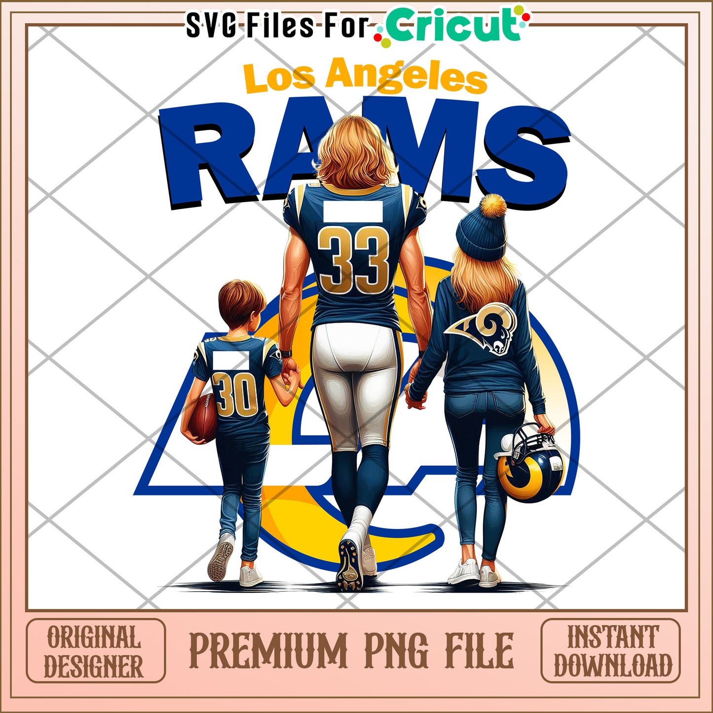 Los Angeles Rams Family Design, Premium PNG File Download Available