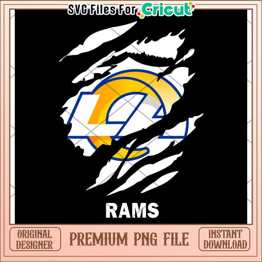 Los Angeles Rams Logo Design, perfect for Cricut projects