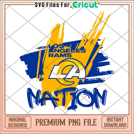Los Angeles Rams Nation PNG Design, Perfect for Cricut Projects
