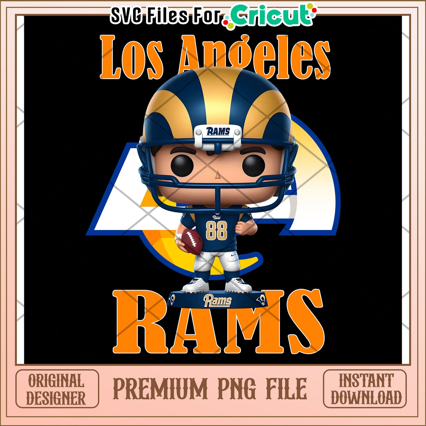 Los Angeles Rams PNG File, Perfect for Cricut Designs and Crafts
