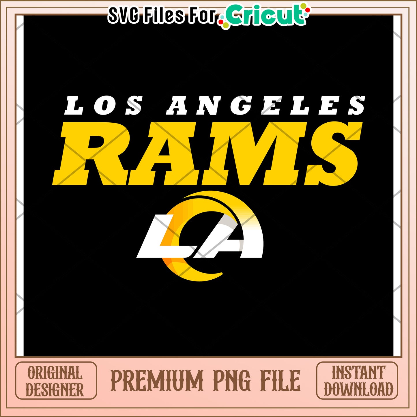Los Angeles Rams PNG design for Cricut, perfect for sports fans