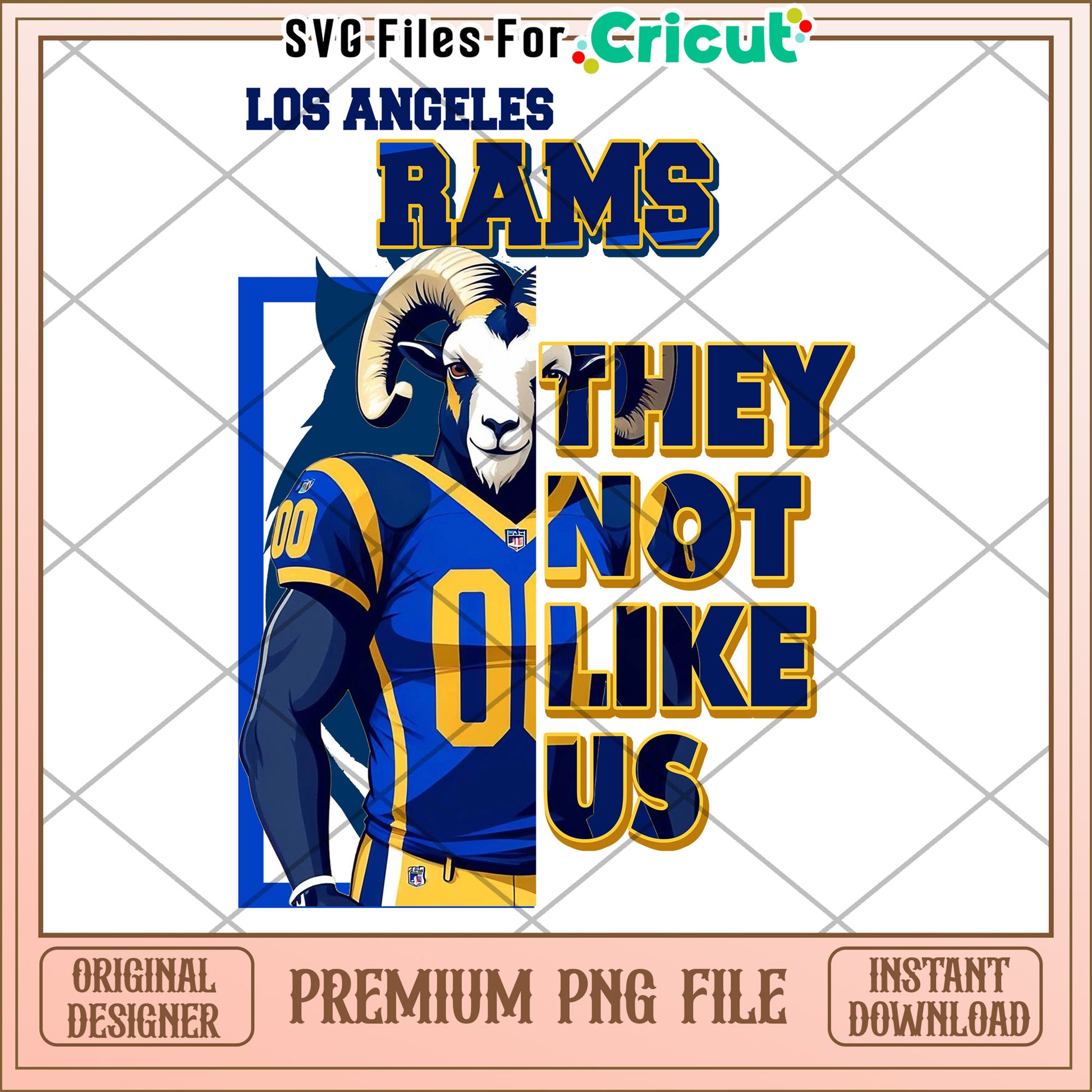 Los Angeles Rams image design for Cricut, premium PNG file download