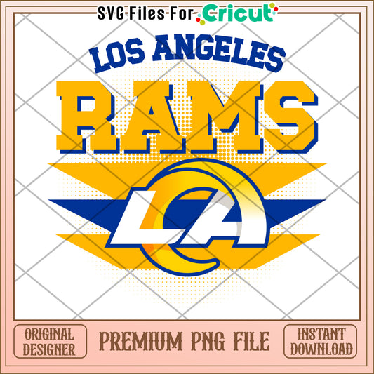 Los Angeles Rams logo design for Cricut, premium PNG file download