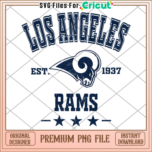 Los Angeles Rams vintage logo design, perfect for crafting projects