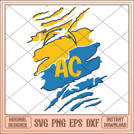 Los Angeles Chargers  svg, ncaa characters svg, digital download