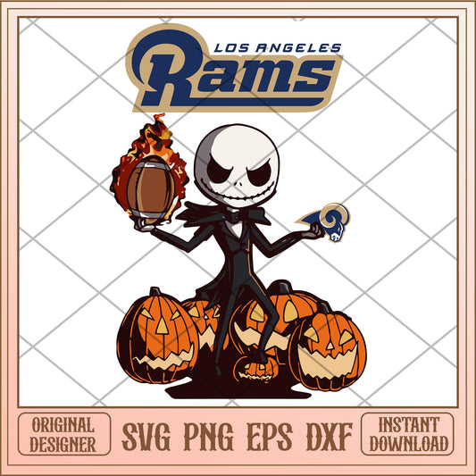 Los Angeles Rams Jack bundle svg, The Nightmare Before Christmas Svg, digital download