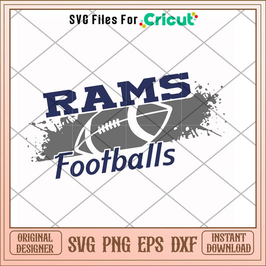 Los Angeles Rams footballs svg, Rams svg, new nfl svg