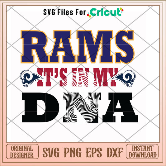 Los Angeles Rams it's in my DNA svg, Rams svg, new nfl svg