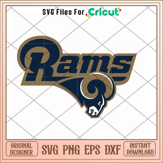 Los Angeles Rams logo design svg, Rams svg, new nfl svg