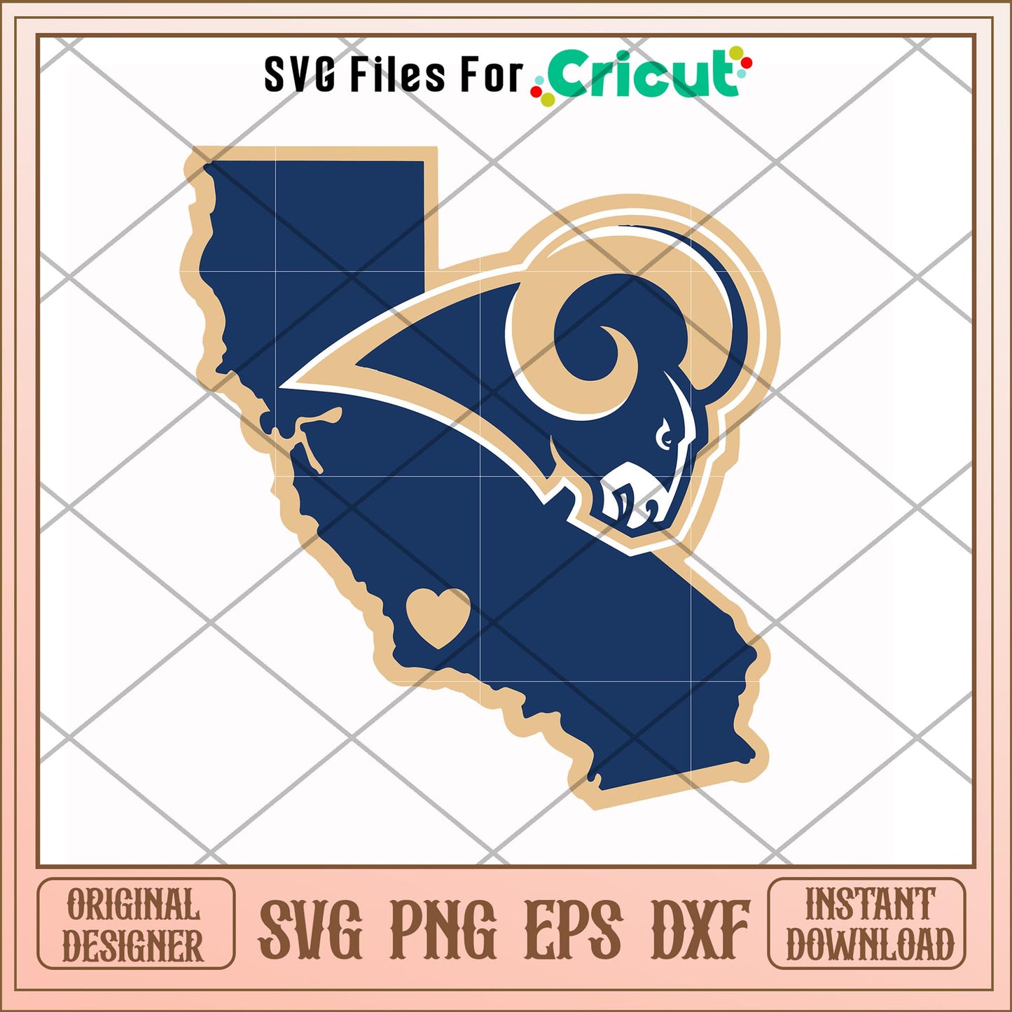 Los Angeles Rams map svg, Rams svg, new nfl svg