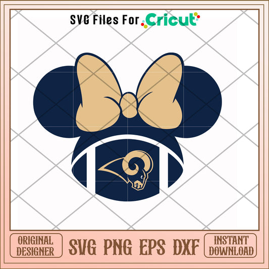 Los Angeles Rams minnie mouse svg, Rams svg, new nfl svg