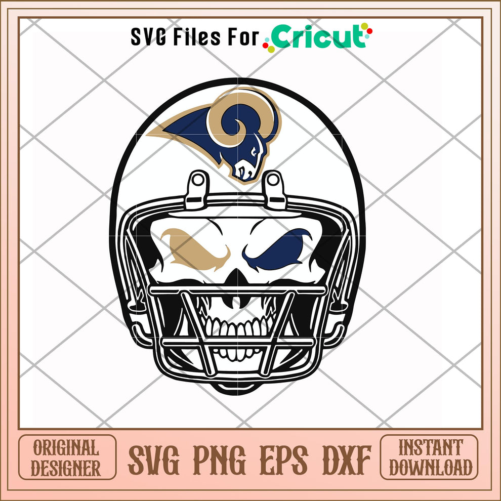 Los Angeles Rams skullcap design svg, Rams svg, new nfl svg – svg files ...