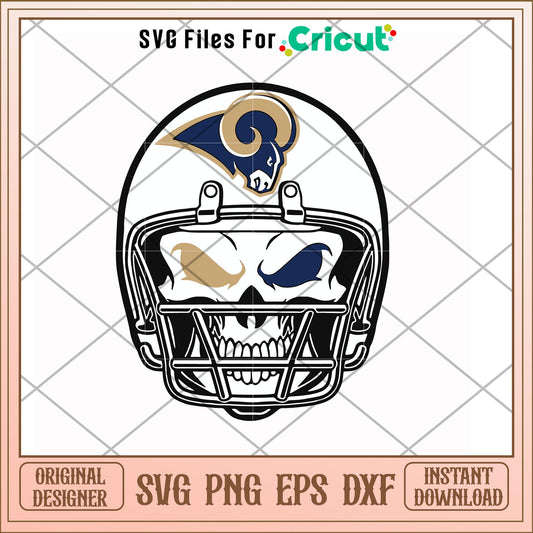 Los Angeles Rams skullcap design svg, Rams svg, new nfl svg