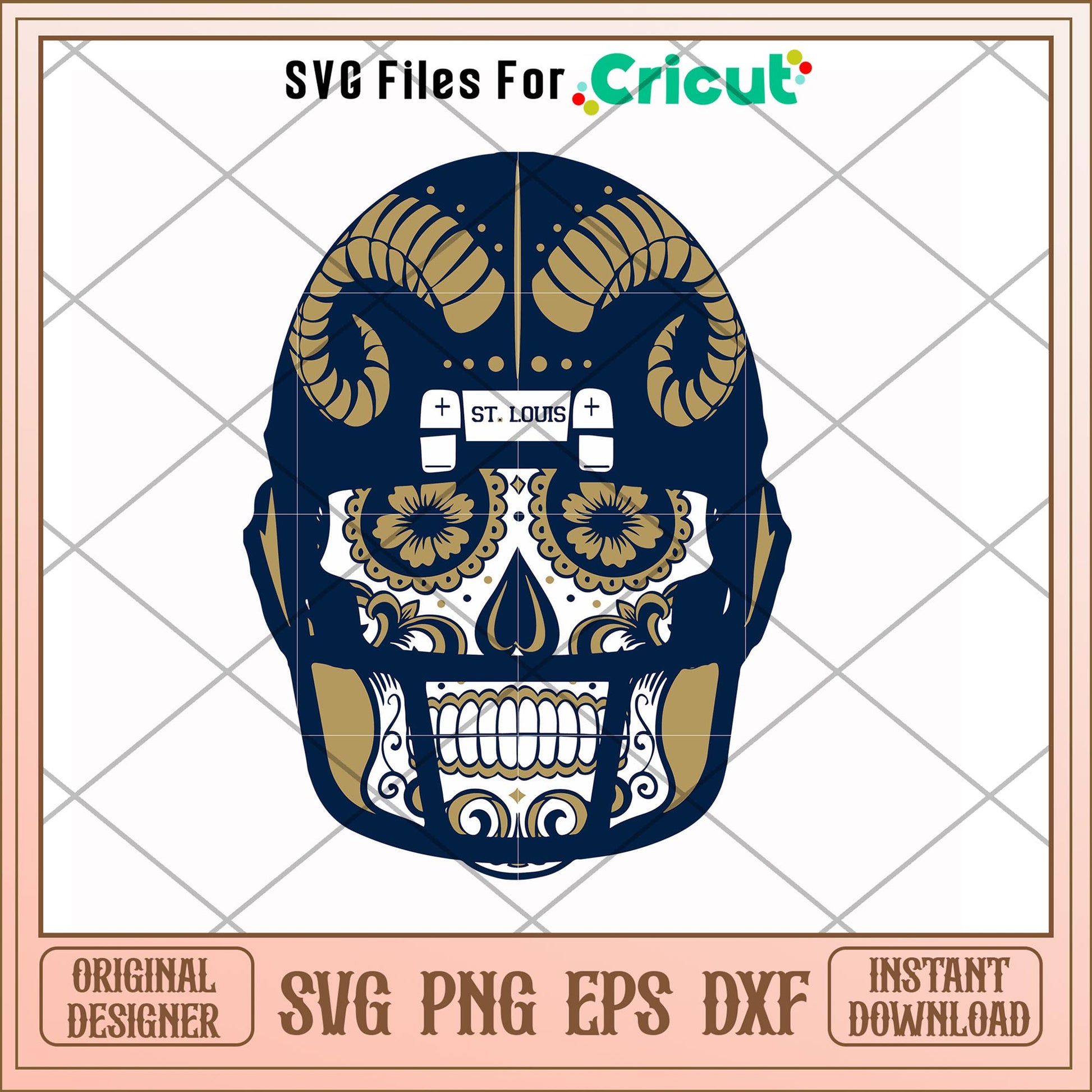 Los Angeles Rams skullcap vintage svg, Rams svg, new nfl svg – svg ...