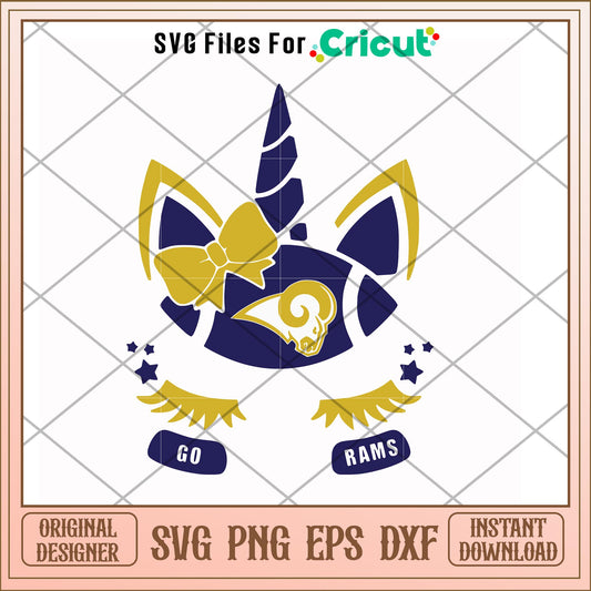 Los Angeles Rams unicorn svg, Rams svg, new nfl svg