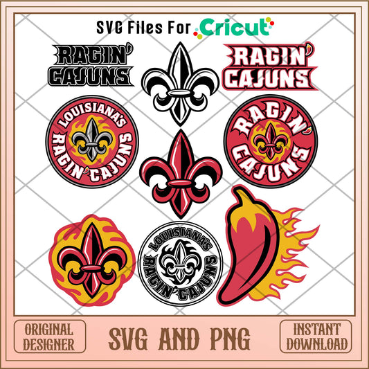 Louisiana Ragin svg, Louisiana Ragin svg bundle, NCAA svg