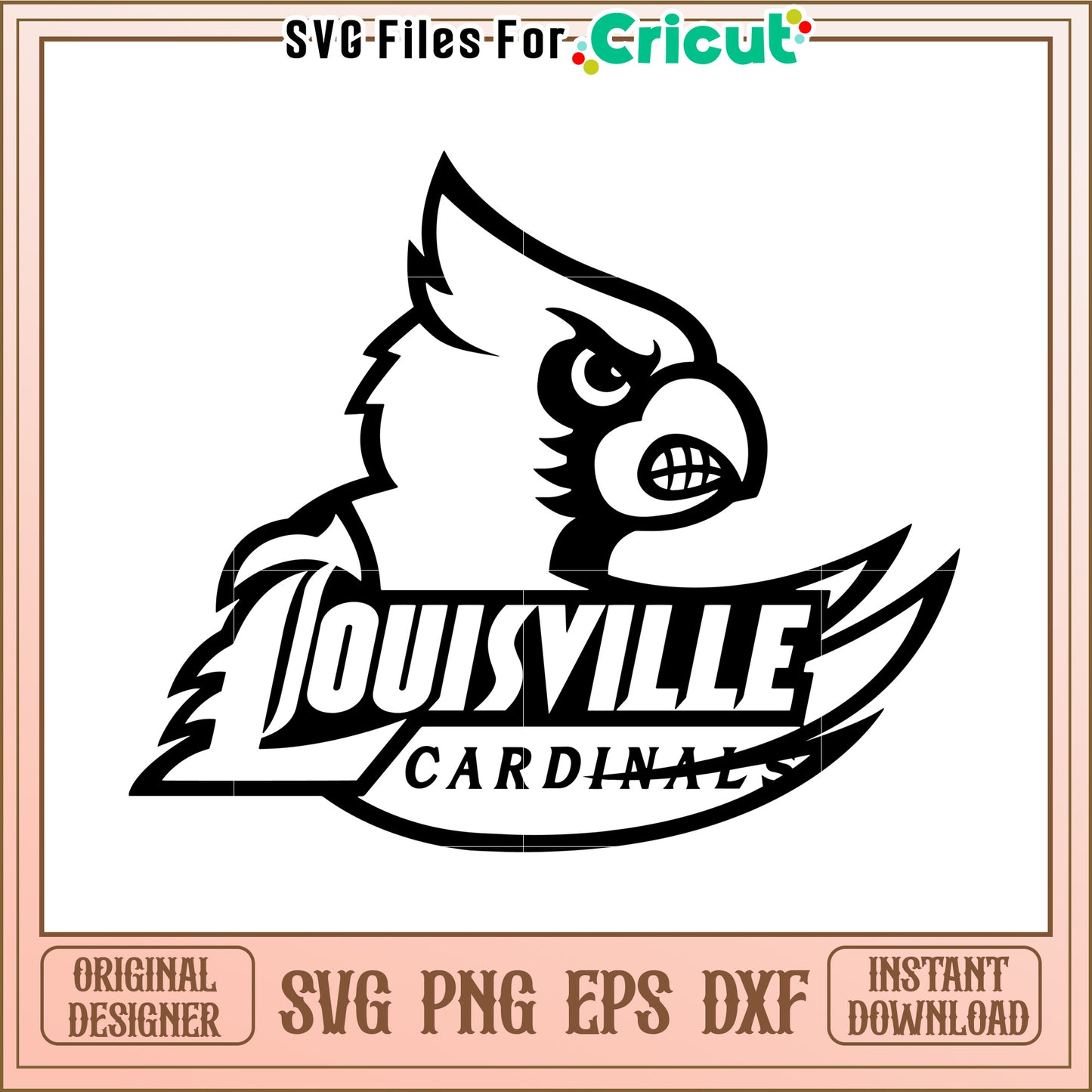 Louisville Cardinal SVG Design for Cricut, Perfect for Personalized Projects