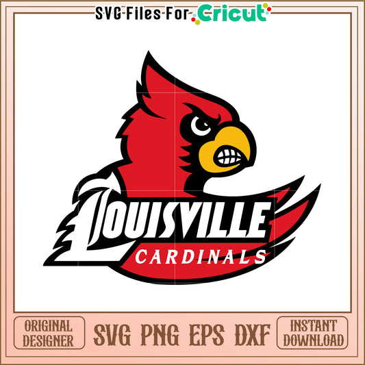 Louisville Cardinals SVG design for Cricut, perfect for sports enthusiasts