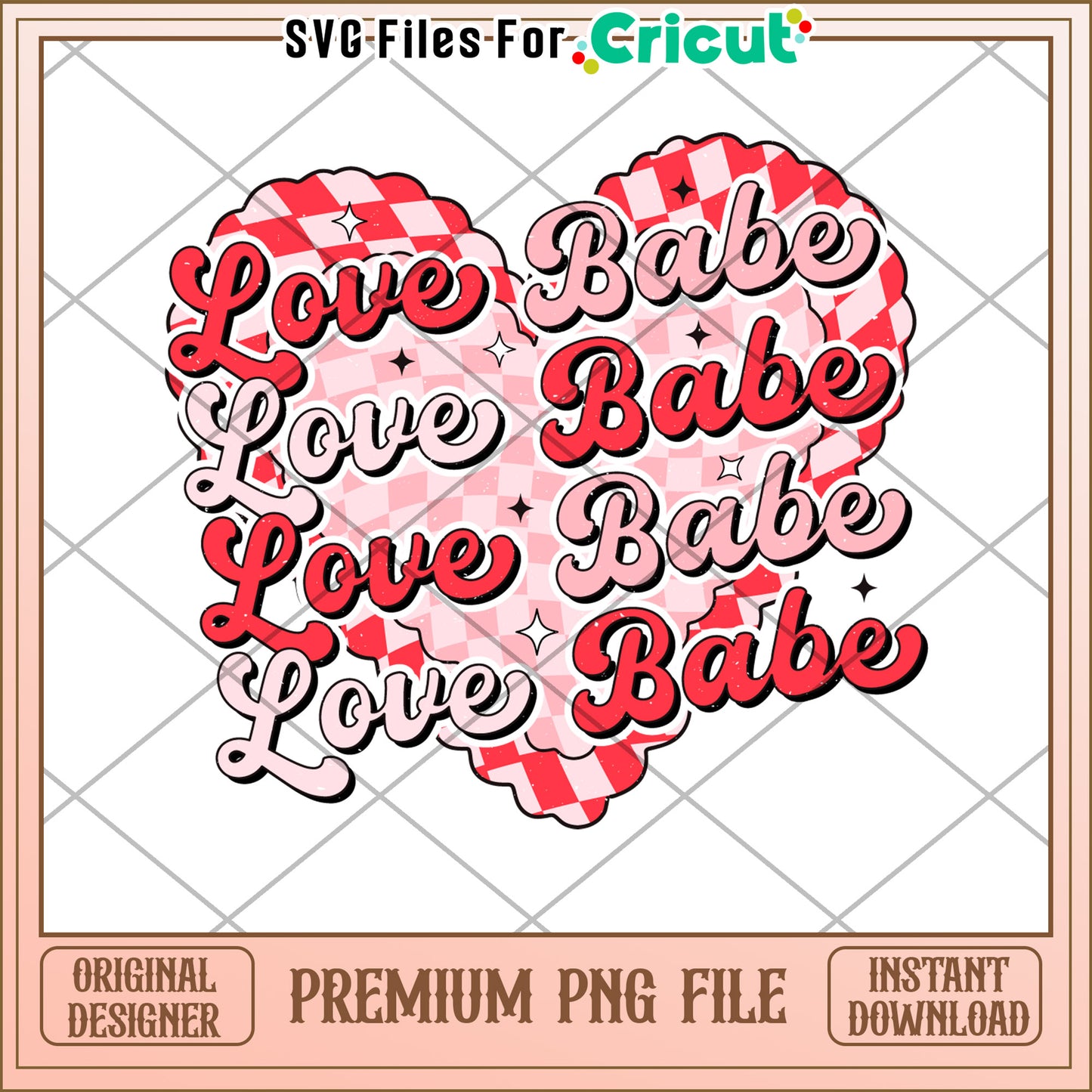 Love Babe Heart PNG Design