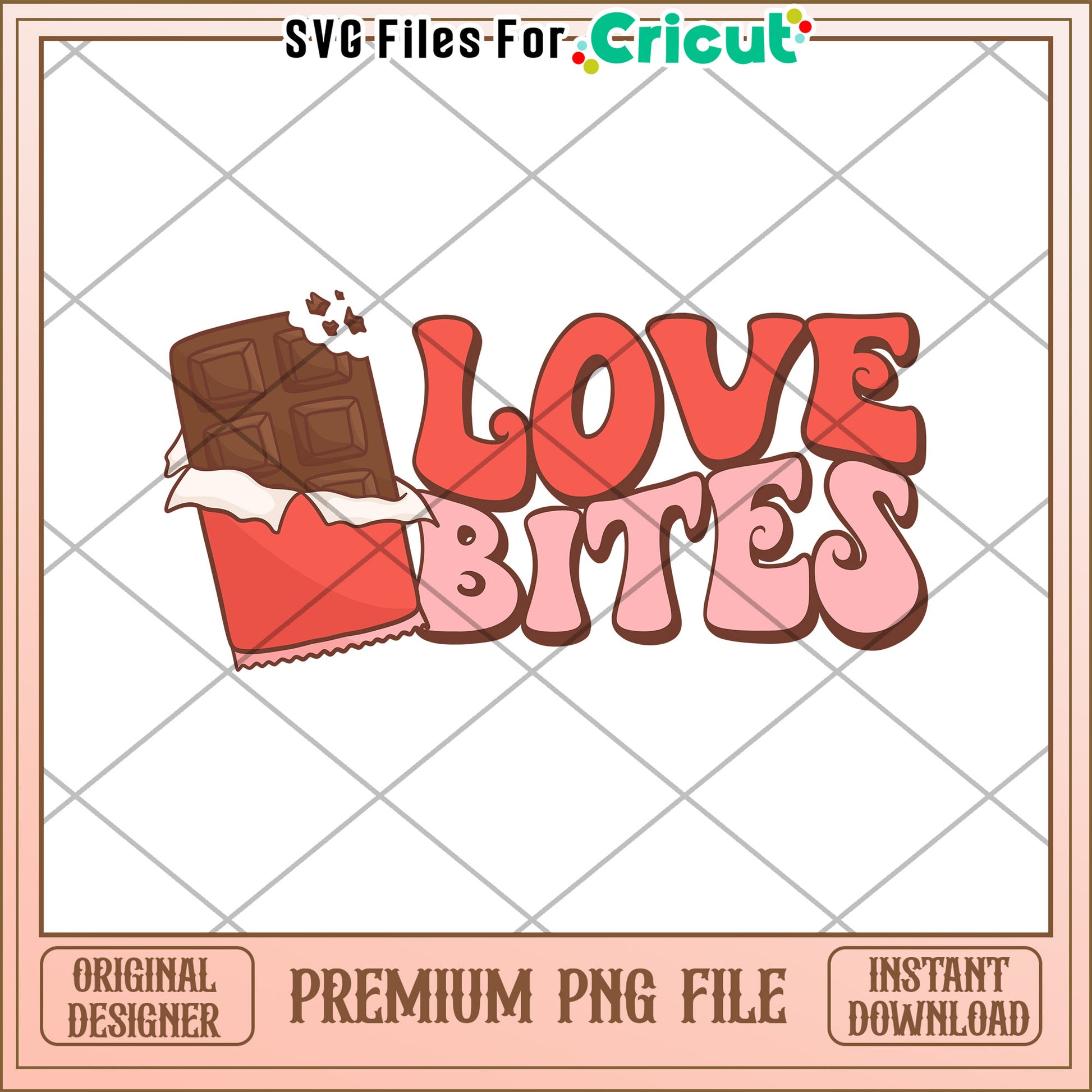 Love Bites Chocolate PNG Design