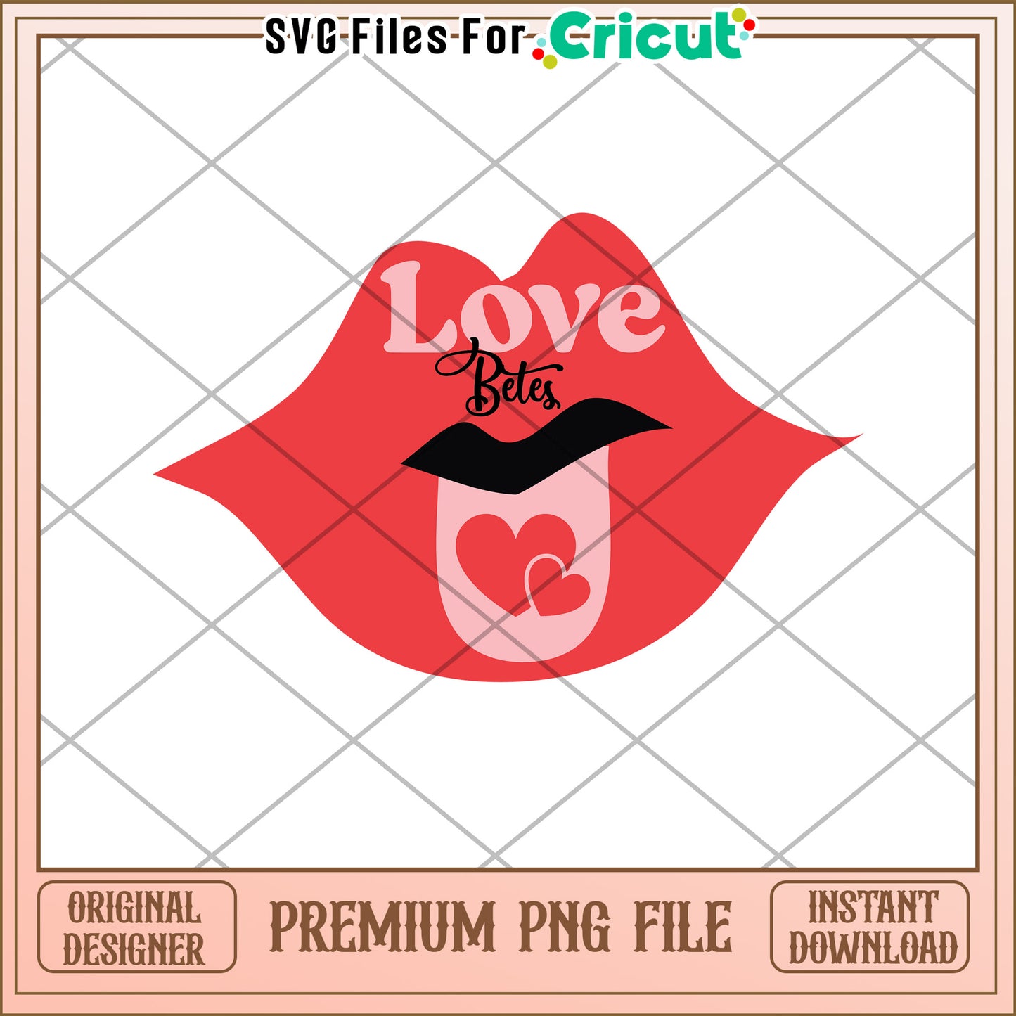 Love Bites Lips PNG Cricut File