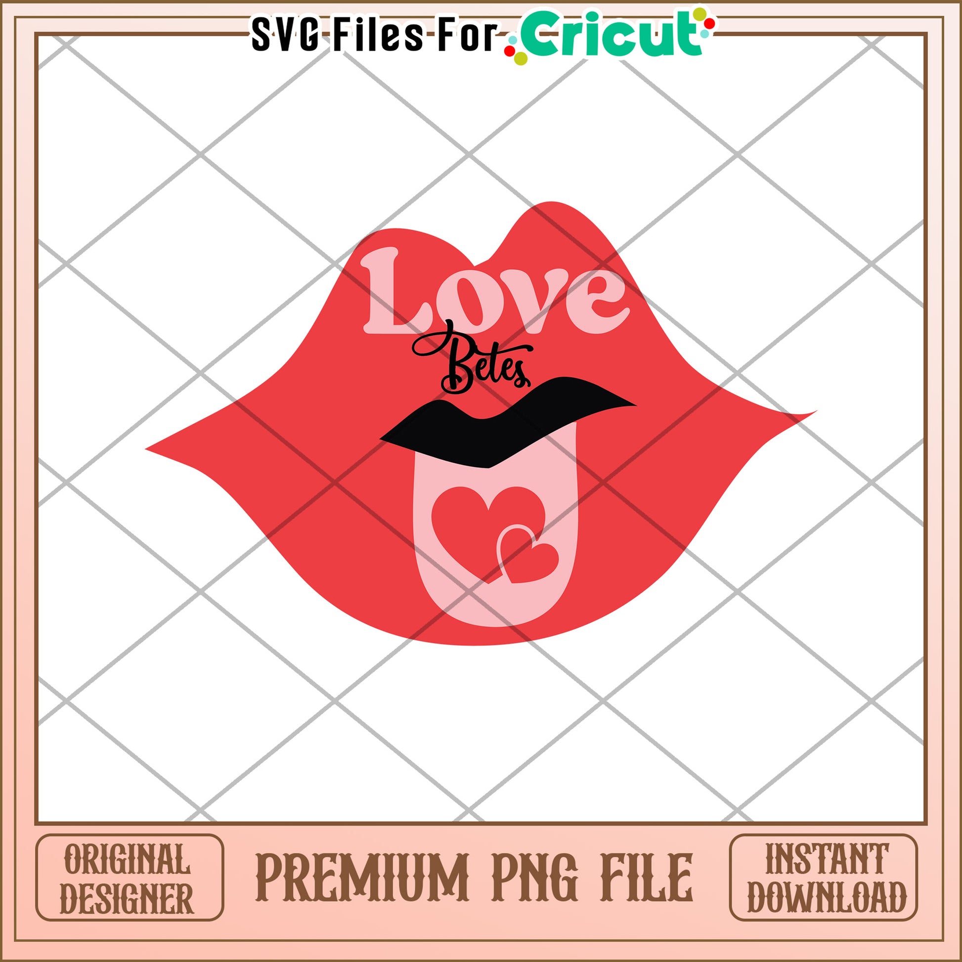 Love Bites Lips PNG Cricut File