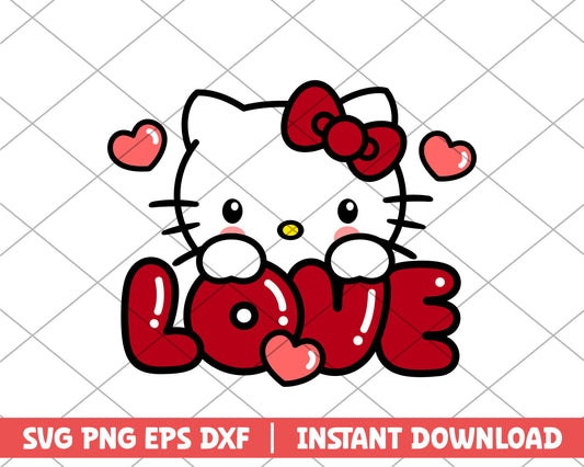 Love Hello Kitty svg 