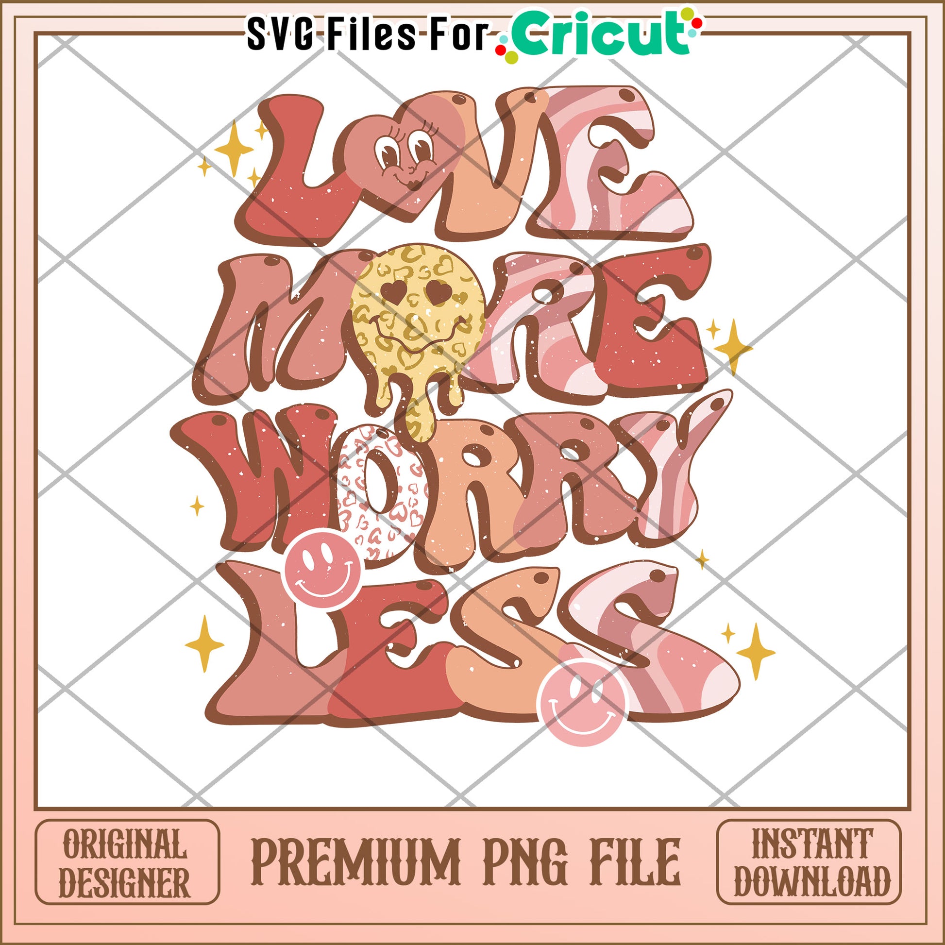 Love More Worry Less PNG Design