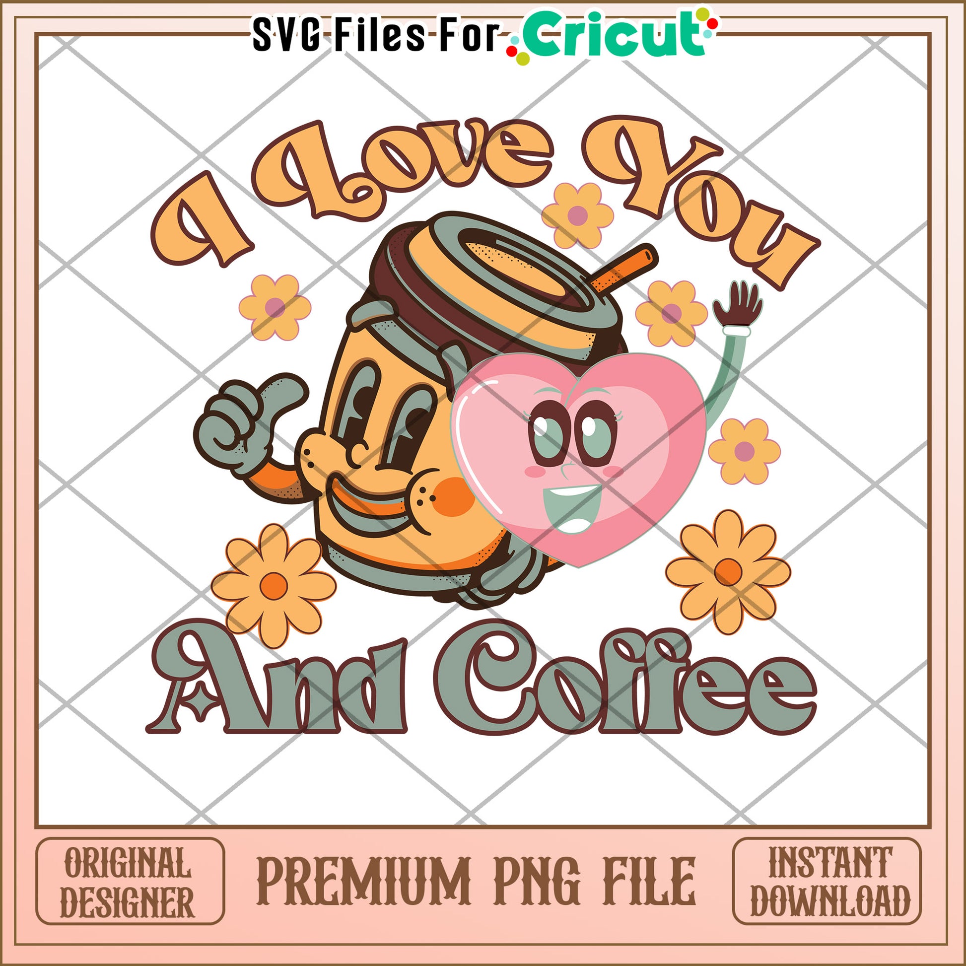 Love You And Coffee PNG