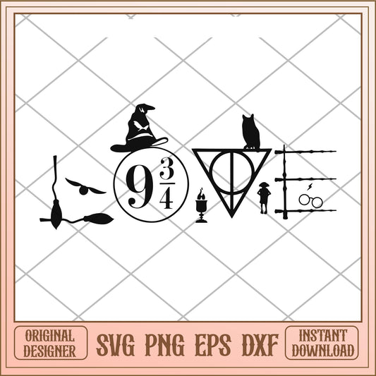 Love halloween svg, halloween characters svg, digital download