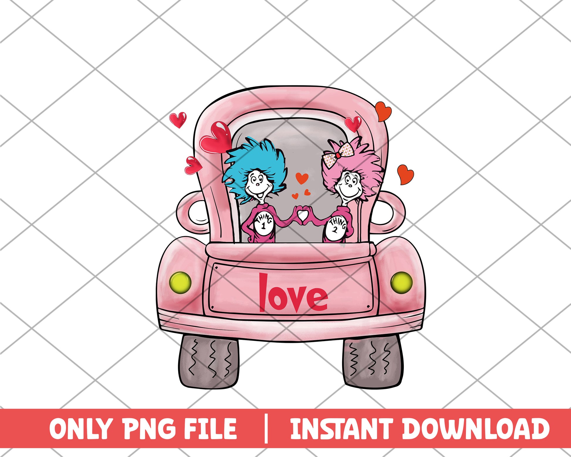 Love pink car png