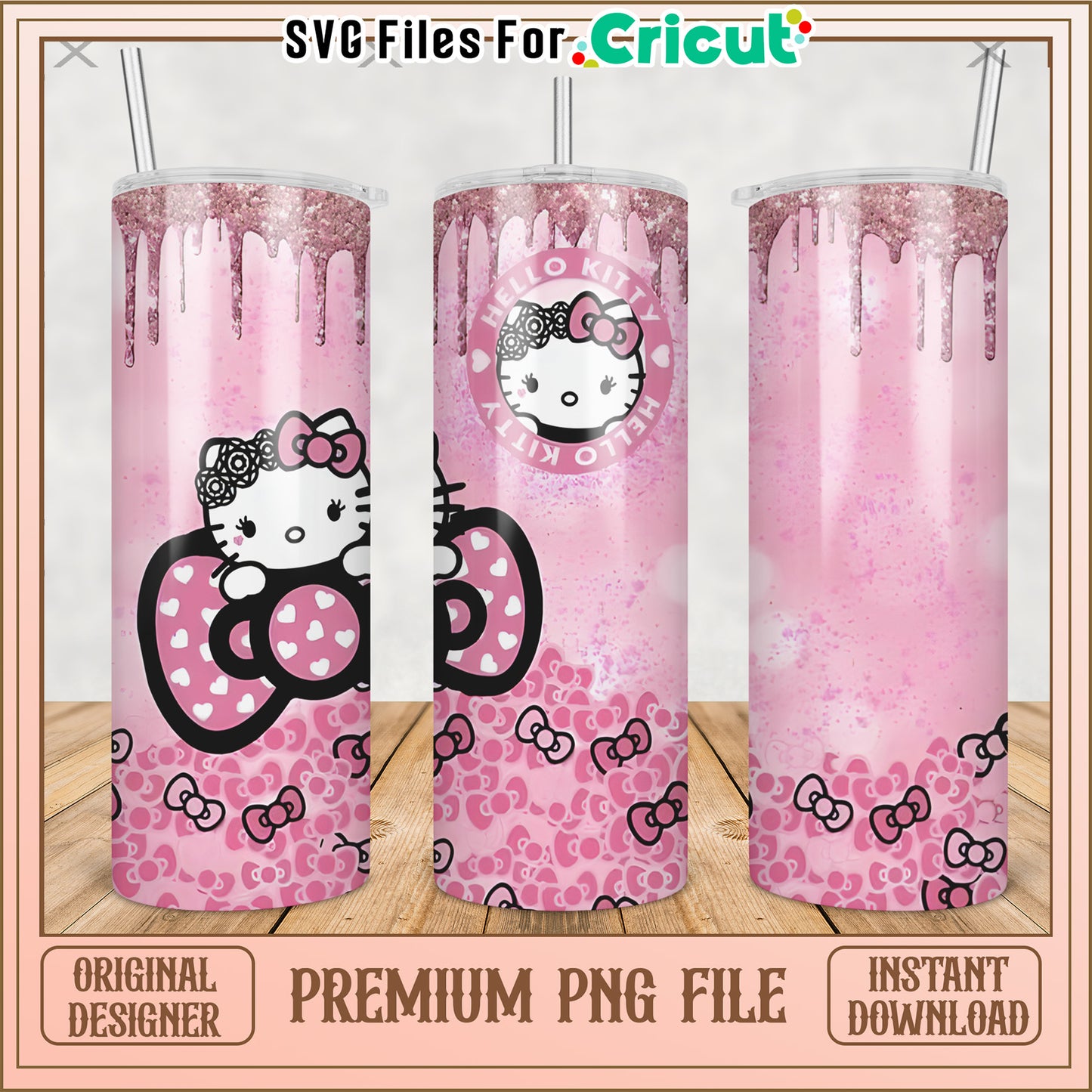 Lovely hello kitty tumbler png, cute characters png, kuromi hello kitty​ png