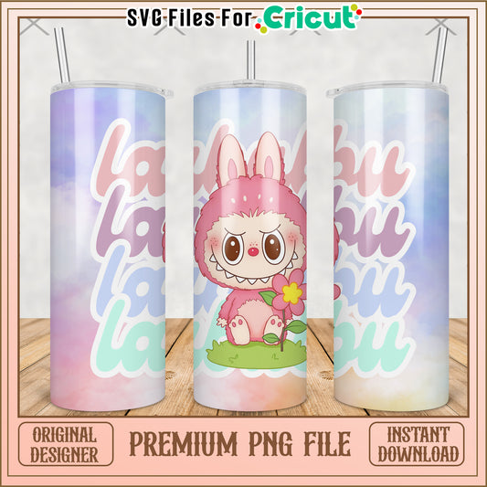 Lovely labubu tumbler png, labubu secret png, labubu keychain​ png