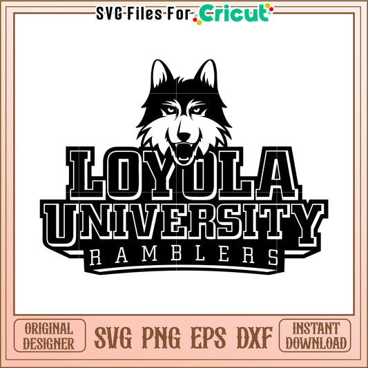 Loyola University Ramblers SVG design for Cricut, fun graphic for projects