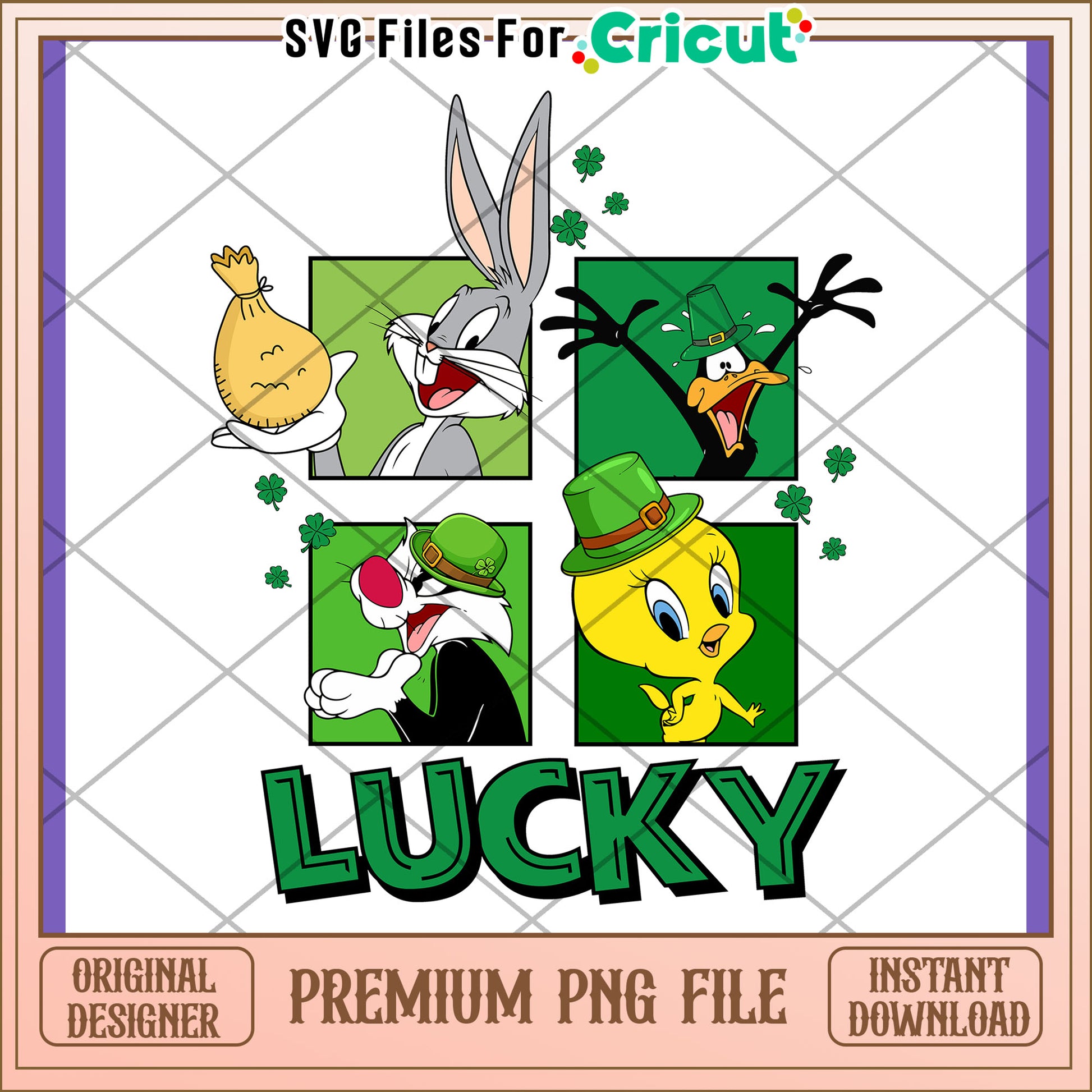 Lucky Cartoon Characters St Patrick's Day PNG Design