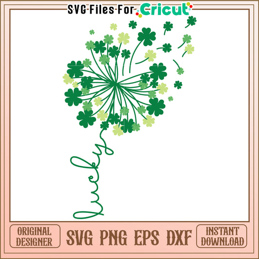 Lucky Clover SVG Design Instant Download