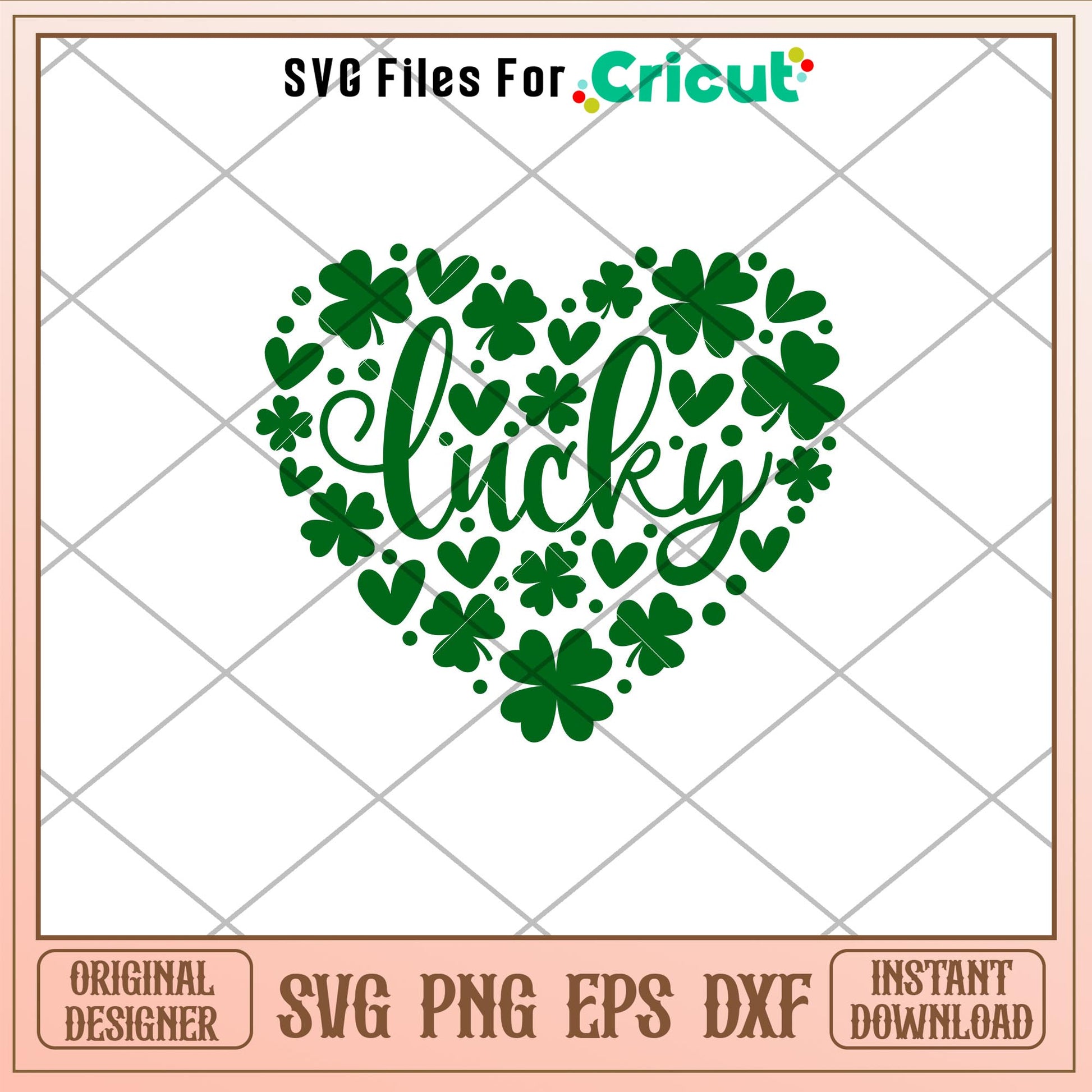 Lucky Clovers Heart, Lucky Clovers Heart Svg