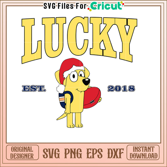 Lucky Dog SVG Christmas 2018 Design