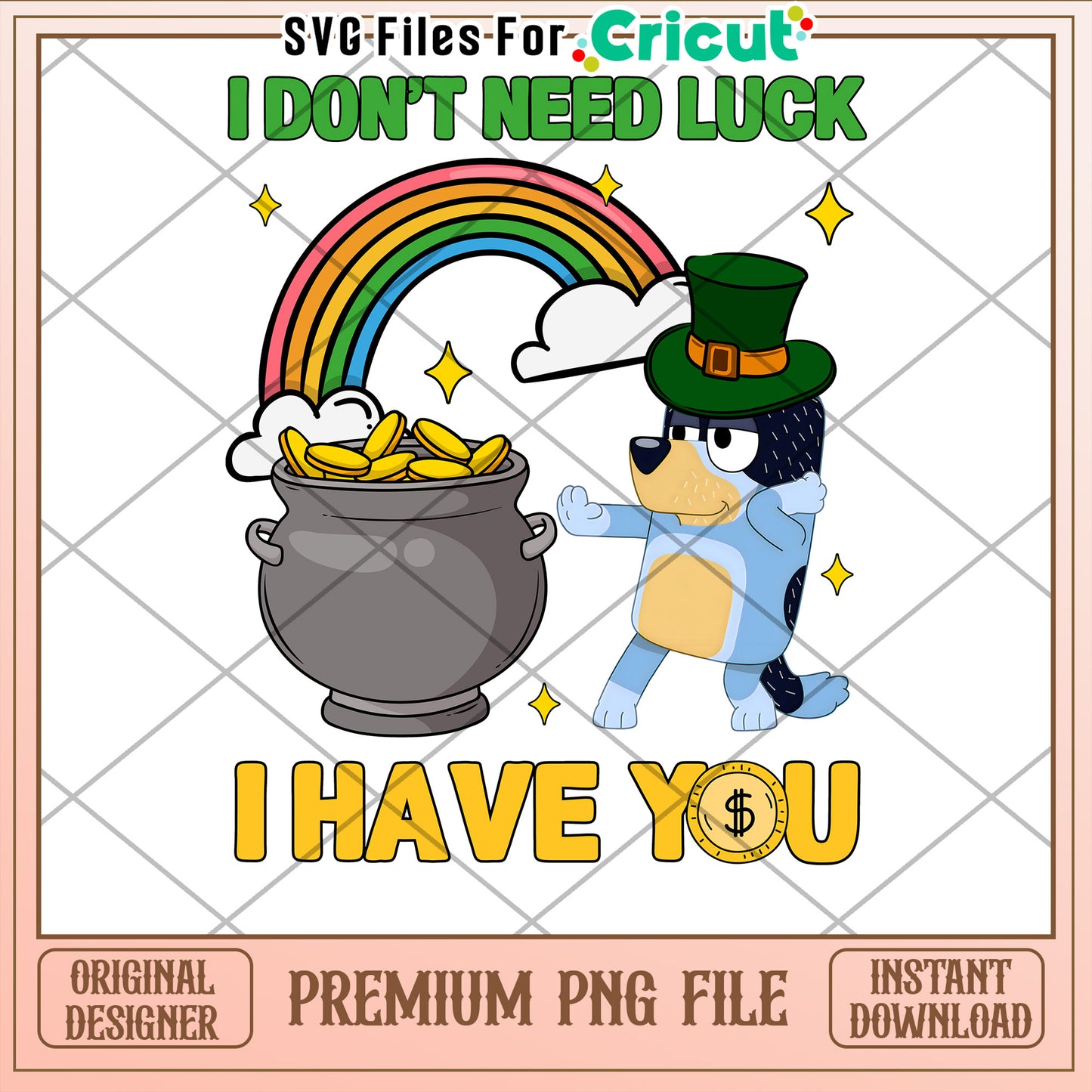 Lucky Dog St Patricks Day PNG