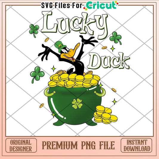 Lucky Duck St Patricks Day PNG